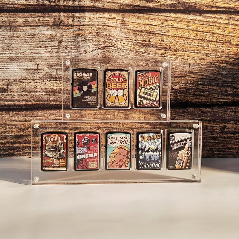 WEIMINLI Clear Acrylic Lighter Display Case, Holds 5 Lighters, Ideal Men's Gift for Dad, Husband & Collectors - Image 5